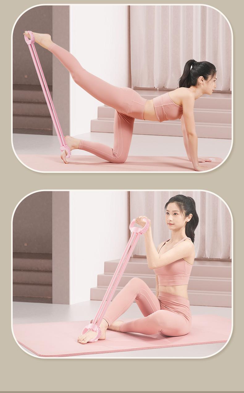 Product Introduction of 8-Shape Resistance Band for Women, Adjustable Back Stretching, Shoulder Beauty, Detachable, Home Fitness Yoga Stretching, Adjustable Resistance Elastic Band 11