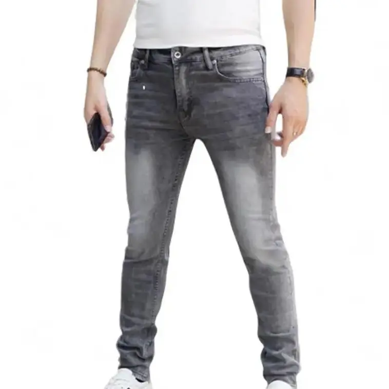Quần jean nam bạc màu thời trang, jean thun co giãn DN052 Menswear Denim Có Túi 0