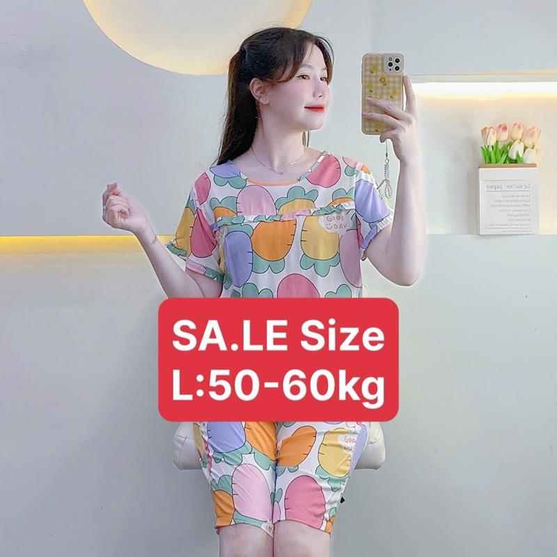 {SALE LẺ SIZE} KA62 - Size L (50-60kg) Đồ bộ Tole Lanh Nữ Quần Lửng Áo Có Tay  Women 0