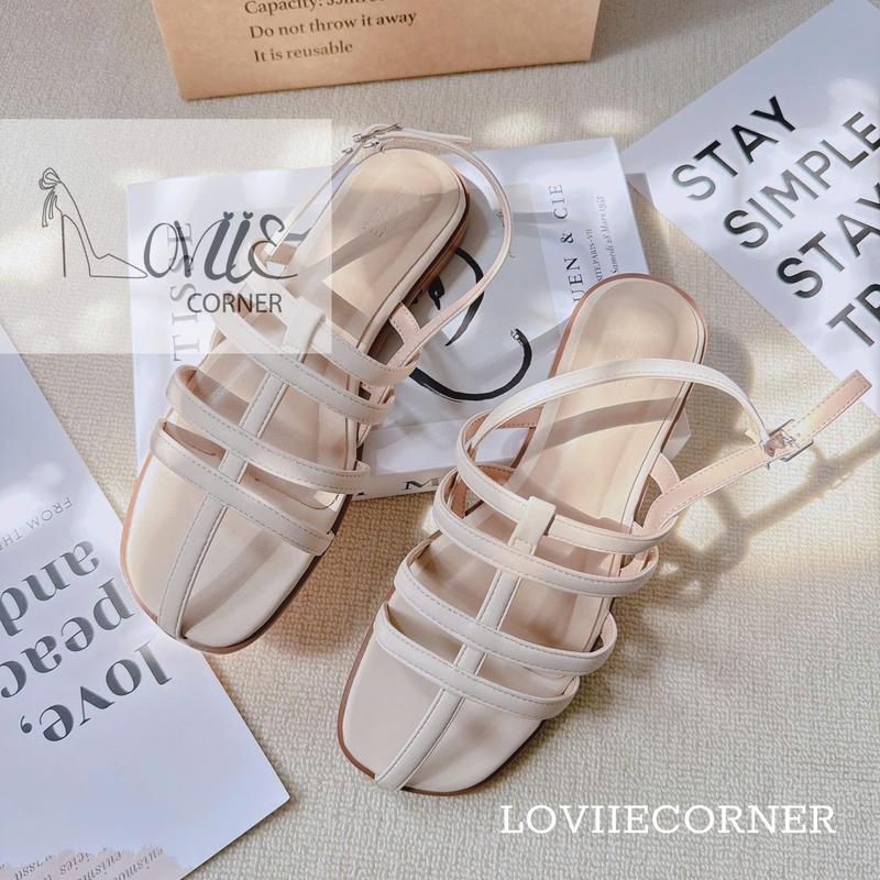 Product Introduction of LOVIIECORNER - SANDAL QUAI MẢNH NGANG PHỐI DỌC QUAI MẢNH ÔM CHÂN THIẾT KẾ ĐƠN GIẢN - GIÀY NỮ QUAI ĐAN RỌ HỞ HẬU CÀI CÓ KHÓA CÀI - S240609 sandal nữ Shoes DéP Jean 2