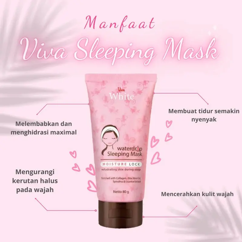 Viva Waterdrop Sleeping Mask | White Water Drop Night | Merah Jingga Official 3