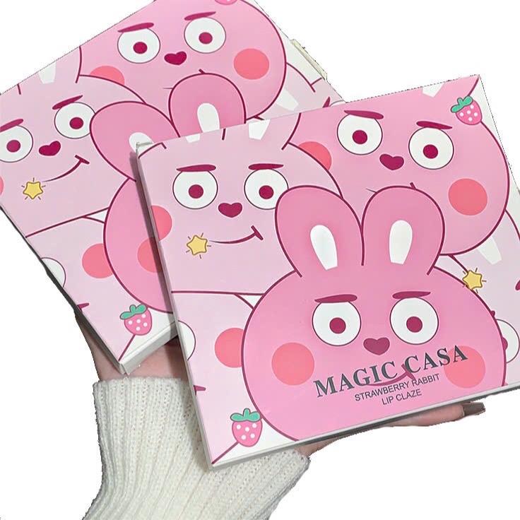 Set 6 Cây Son Kem Lì Magic Casa Thỏ Hồng Lâu Trôi 3