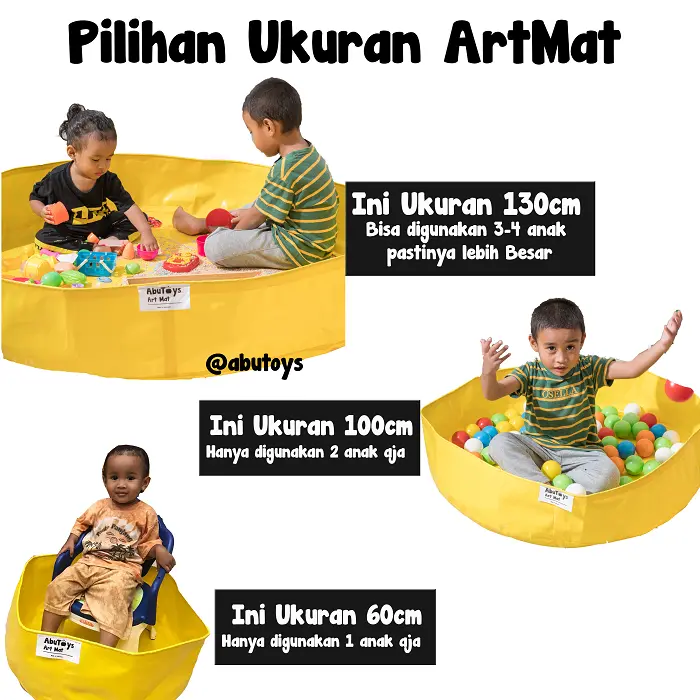 playmat abu art mat sensory play anti air kolam anak alas main waterproof playmate bayi karpet pvc COD 3