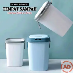 Tempat Sampah Dengan Tutup Kotak Tong Sampah Plastik Kertas Ruang Tamu Multifungsi Minimalis