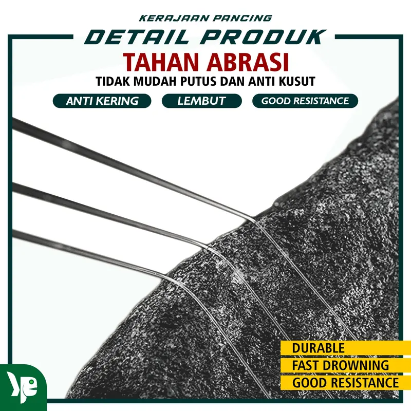 KP- Senar Pancing Berkley Gorilla Tough 100m 2Warna Bahan Nilon Alat Joran Reel 5