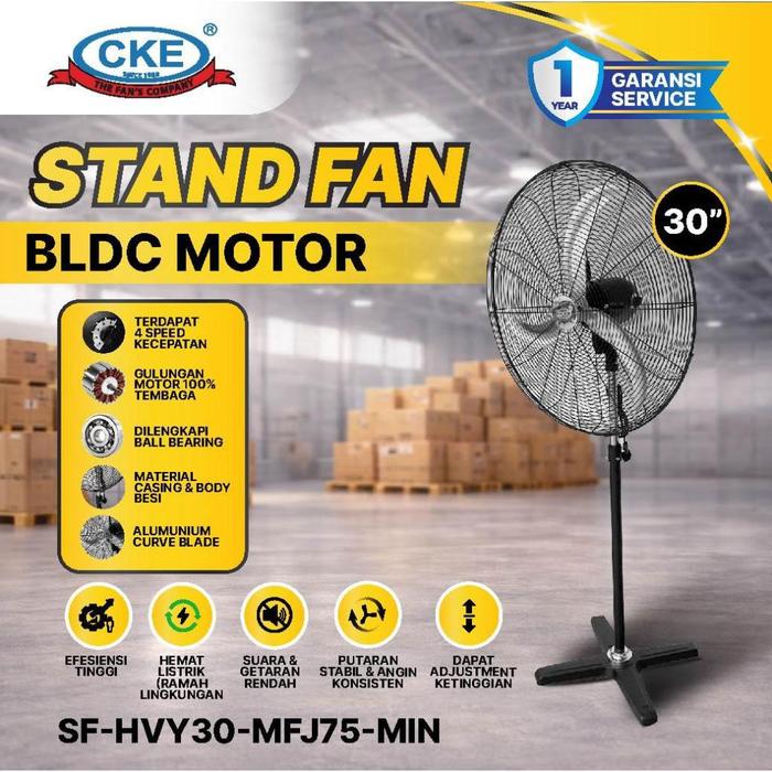 Gambar CKE Heavy Duty Standing Fan 30 Inch – Industrial Fan 4 Speed BLDC Motor dari CKE Fan Official Kota Administrasi Jakarta Barat Tokopedia