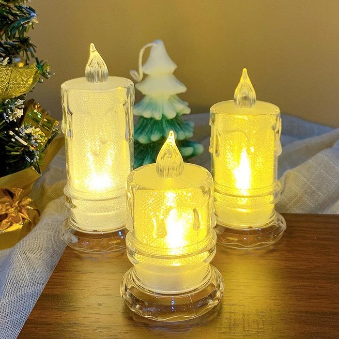 Gambar Lilin LED Elektric Lampu LIlin Akrilik Bening Dekor Minimalis Murah - L 11  CM BENING  dari MadisonShop Kota Administrasi Jakarta Barat Tokopedia