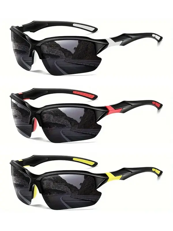 Unisex Simple Style Plain Color Sunglasses, Mother's Day Gift, Trendy Casual Wrap Around Sunglasses for Everyday Use, Fashion Accessories for Outdoor Activities 2