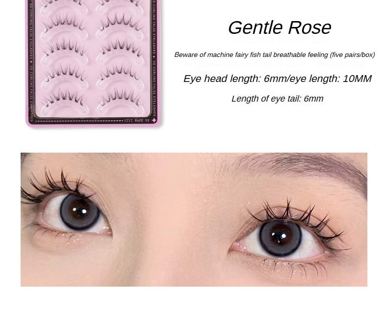 Product Introduction of XIXI-5D Curled False Eyelash Clusters Transparent One Piece Natural Pseudo Natural Pure Pure Desire Style Manga Eyelash 18