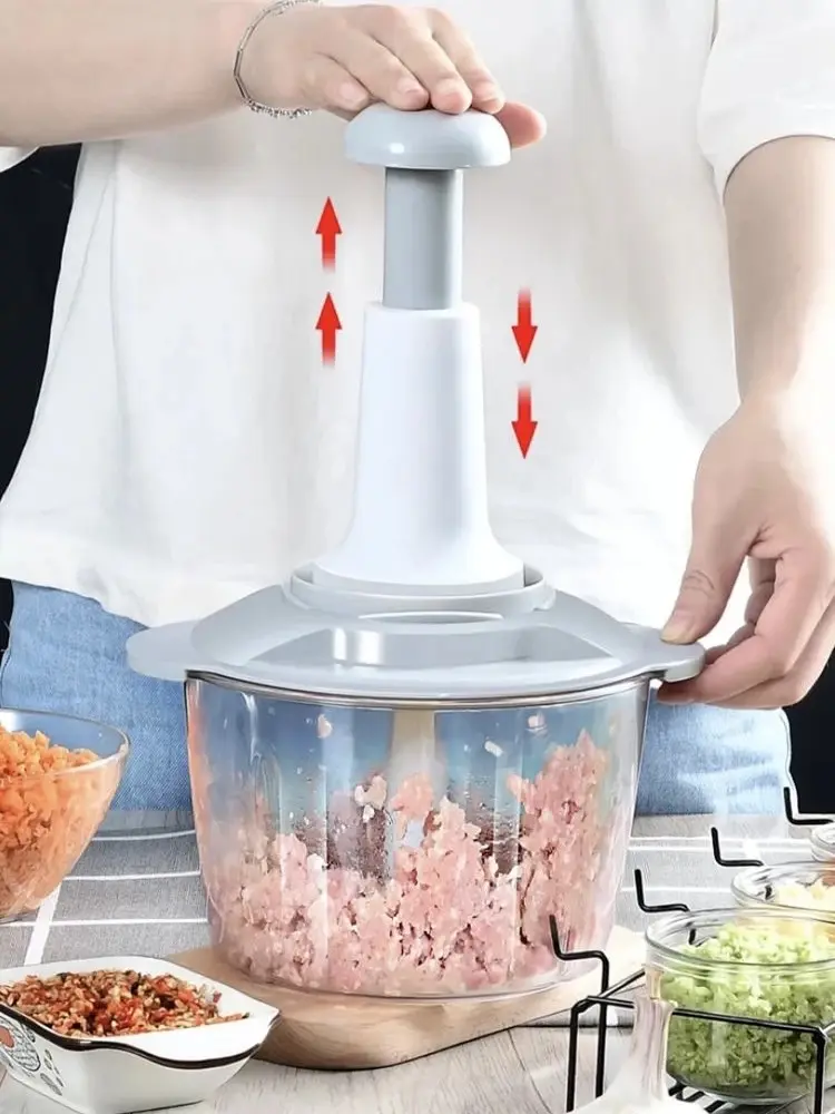 1.5L Multifunctional manual food processor manual food chopper vegetable chopper meat grinder