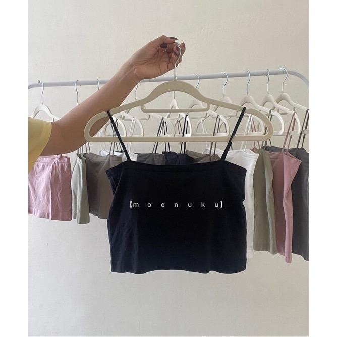 Tanktop Basic Tengtop Wanita Crop Top Tanktop Casual OOTD 2