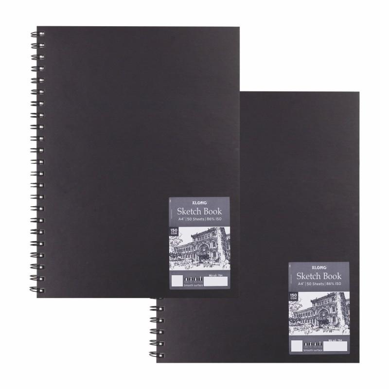 Sổ vẽ phác thảo giấy trơn Sketch Book KLONG A4+ 50 tờ 150GSM; MS: 764