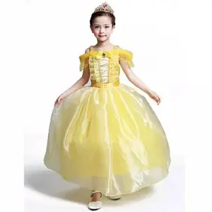 Dress baju anak princess Belle kostum cosh play beauty and the beast hokkyshops