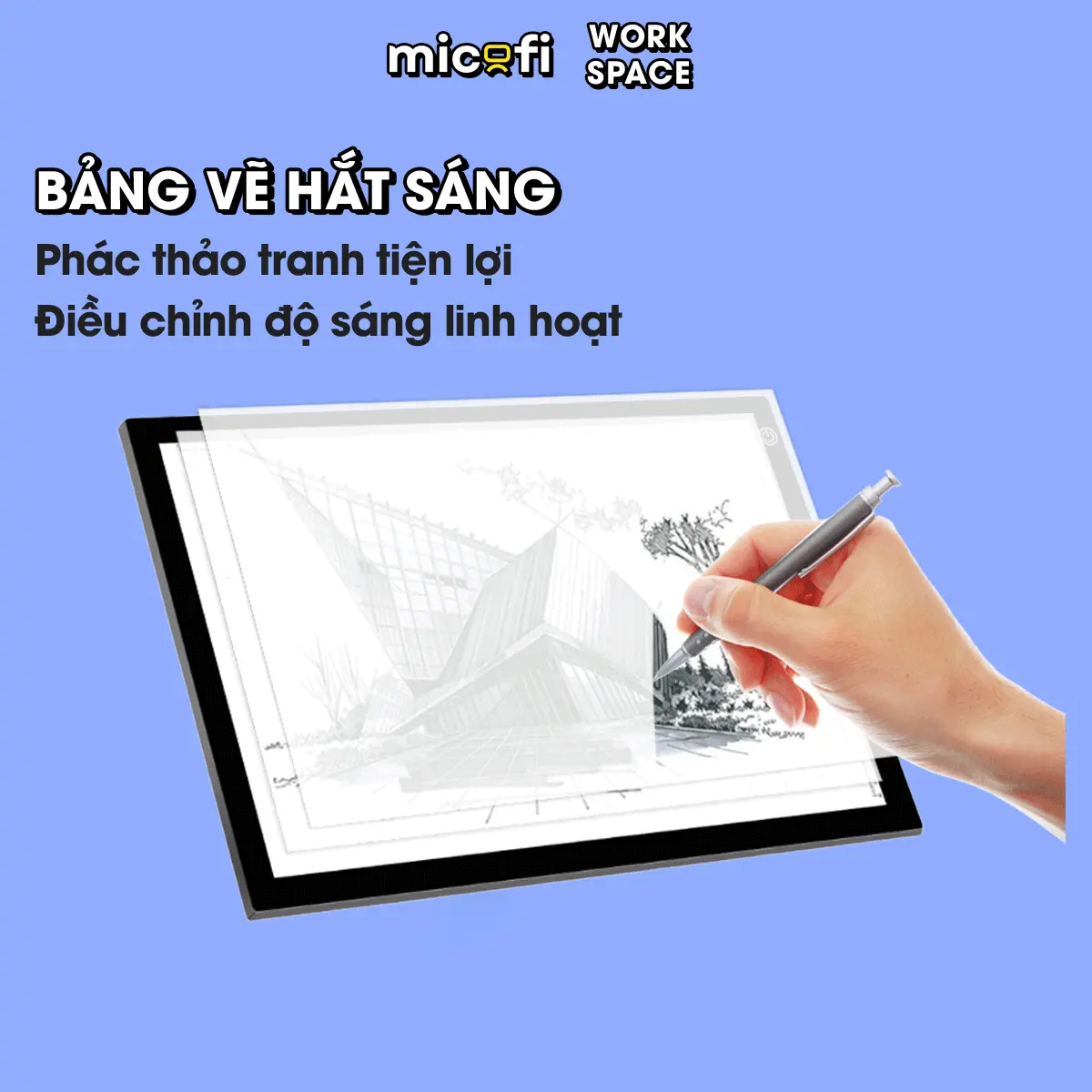 Bảng Vẽ Hắt Sáng A4, Bảng Đèn Vẽ Tranh Kĩ Thuật Phát Sáng LED A5, Đèn Chiếu Tập Vẽ Scan Tranh Điều Chỉnh Độ Sáng