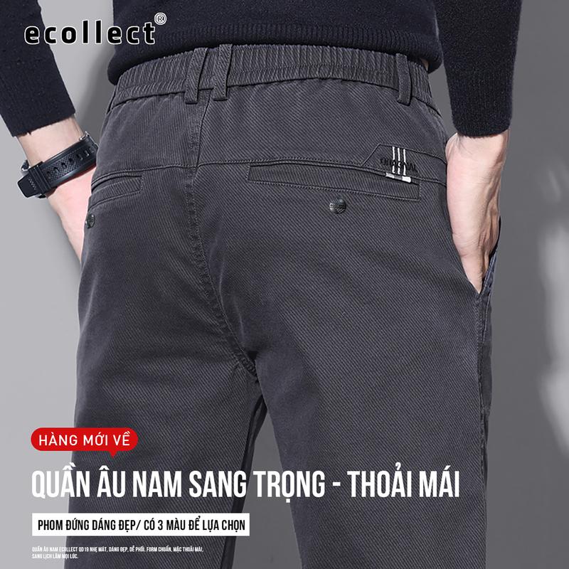  Quần Âu Nam Cạp Chun ECOLLECT QD19 - Chất Denim Co Giãn Thoải Mái Thời Trang 2025 