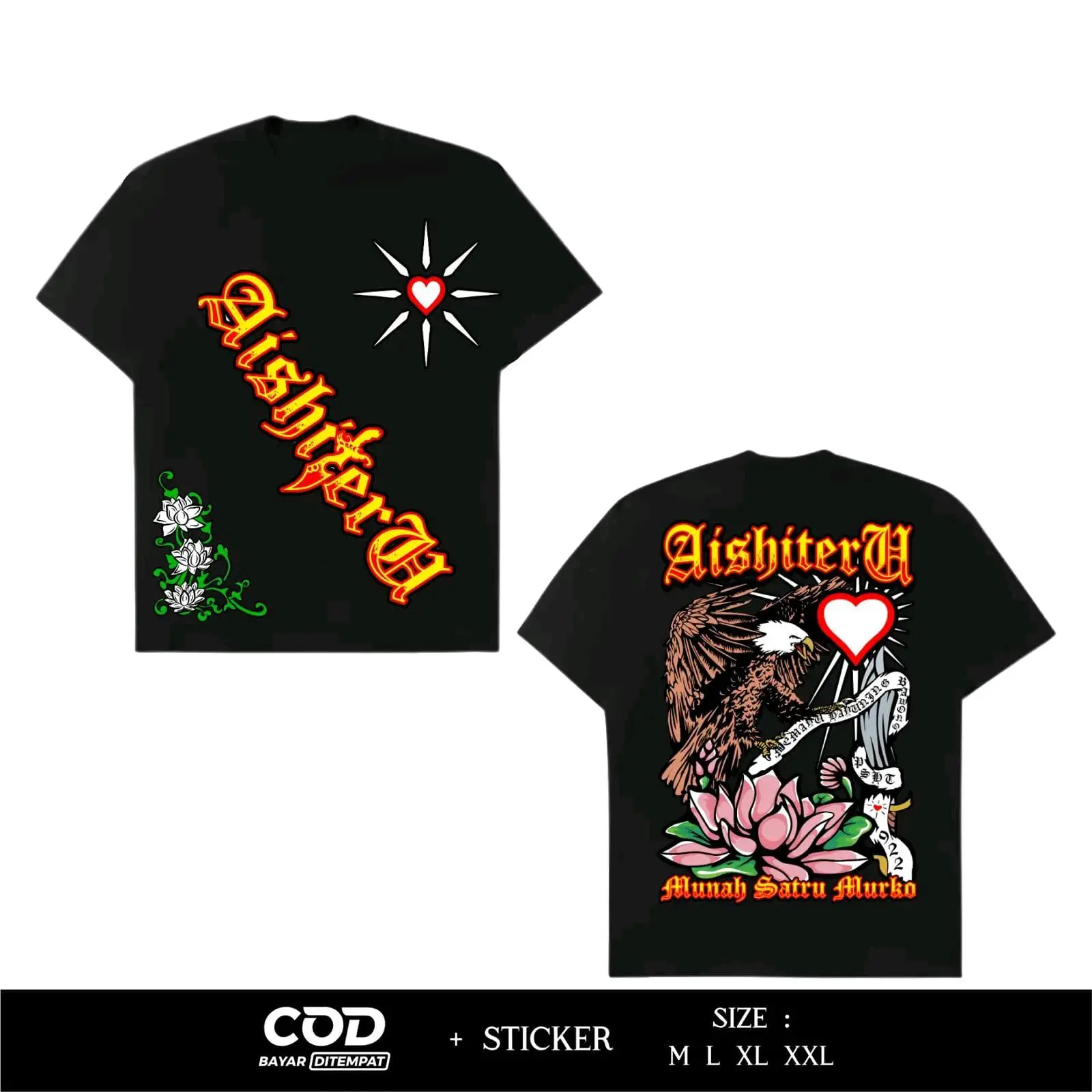 Kaos AISHITERU PSHT Setia Hati Terate Sablon DTF