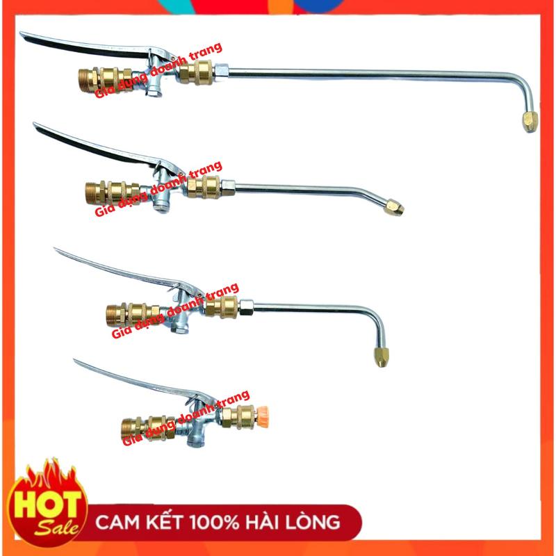 Tay Bóp Xịt Rửa Vệ Sinh Máy Lạnh - Điều Hòa Dạng Cong Có Gắn Khớp Nối 1/4inch (14mm)