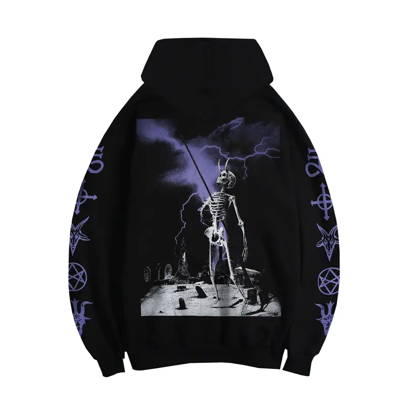 MRJN - Black Hoodie Hollow fleece sweater 0