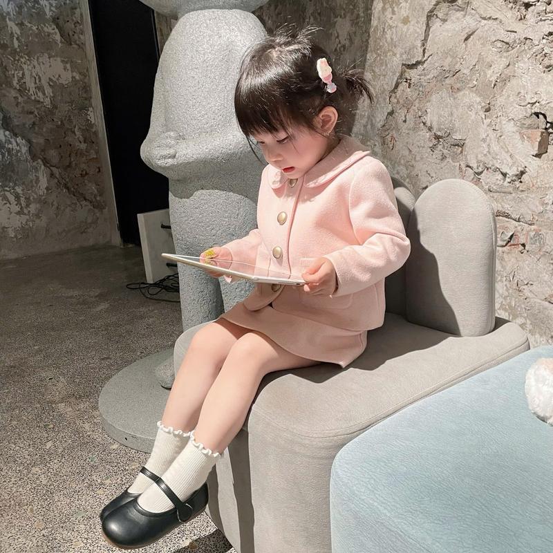 LOLIPOP SET - Set dạ hồng dáng ngắn style Hàn thiết kế Chuchubebe 1