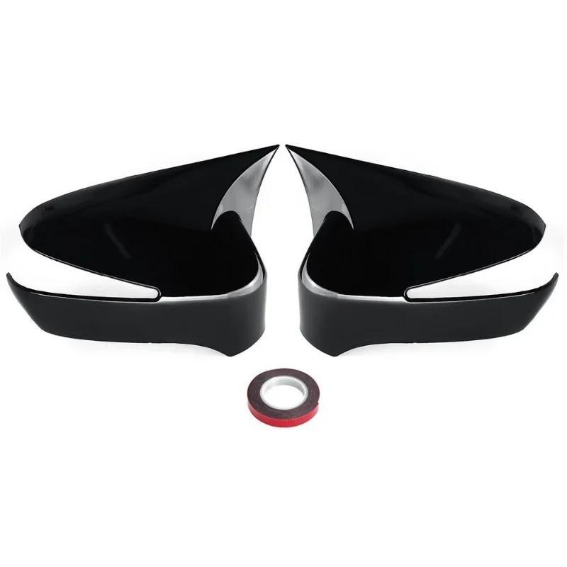 Honda Civic FD 8th 2005-2011  Side Rearview Mirror Cover Wing Cap Carbon Black Horn Type 3