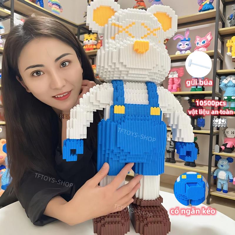 【Quà búa Bộ Đồ Chơi Lắp Ráp mô hình Bearbrick lo.go xếp hình lo.go gấu bearbrick lo.go bearbrick 35cm,50cm,55cm,70cm Mô hình Gấu Bearbrick