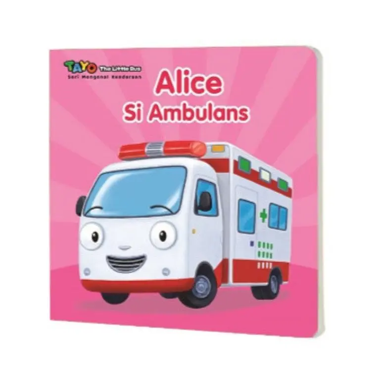 [Ready Stock] Boardbook Tayo Seri Mengenal Kendaraan: Tayo si Bus Kecil / Frank si Pemadam Kebakaran / Toto si Mobil Derek / Alice si Ambulans / Pat si Mobil Polisi / Buku Anak Mizan 5