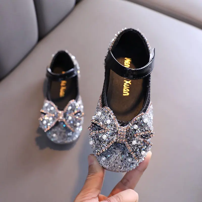 SEPATU SANDAL IMPORT ANAK PEREMPUAN CEWEK MOTIF PITA HITAM PINK SILVER  21-25  26-30 1
