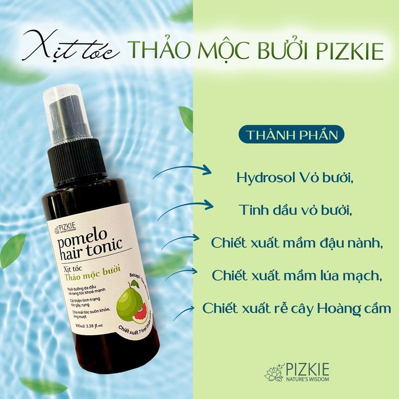 Xịt Thảo Mộc Bưởi Dưỡng Tóc Pomelo Hair Tonic Giúp Mọc Tóc Cung Cấp Dưỡng Chất Giúp Nuôi Dưỡng Tóc Suôn Mượt 100ml