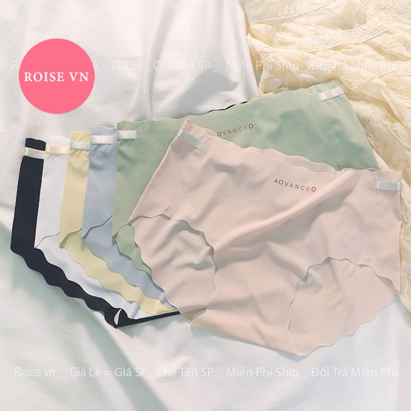 Set 10 Quần Lót  Nữ Su Lạnh Viền Sóng Gân Tăm Co Giãn Cạp Chống Tụt 6688 Women