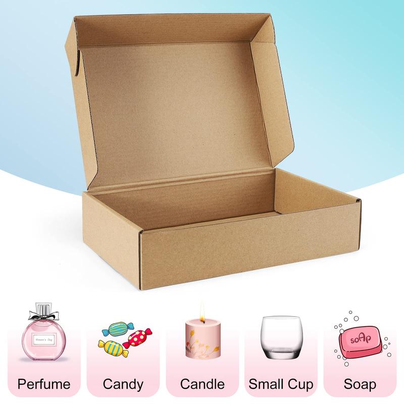 Product Introduction of Cardboard Box, 25pcs/set Kraft Paper Box, Gift Box, Mailer Box, Shipping Box, Gift Wrapping Supplies for Wedding, Birthday, Party, Bakeware 2