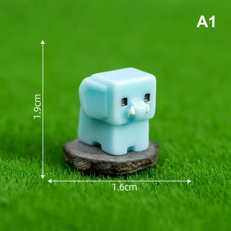 Tượng Động Vật Mini, Hình Vuông, Gấu Trúc Và Thỏ, Tượng Nhỏ Đồ Trang Trí Cảnh Quan Bằng Resin, Để Trang Trí Nhà Cửa, Quà Tặng, Phụ Kiện Bàn, 1 Cái 8