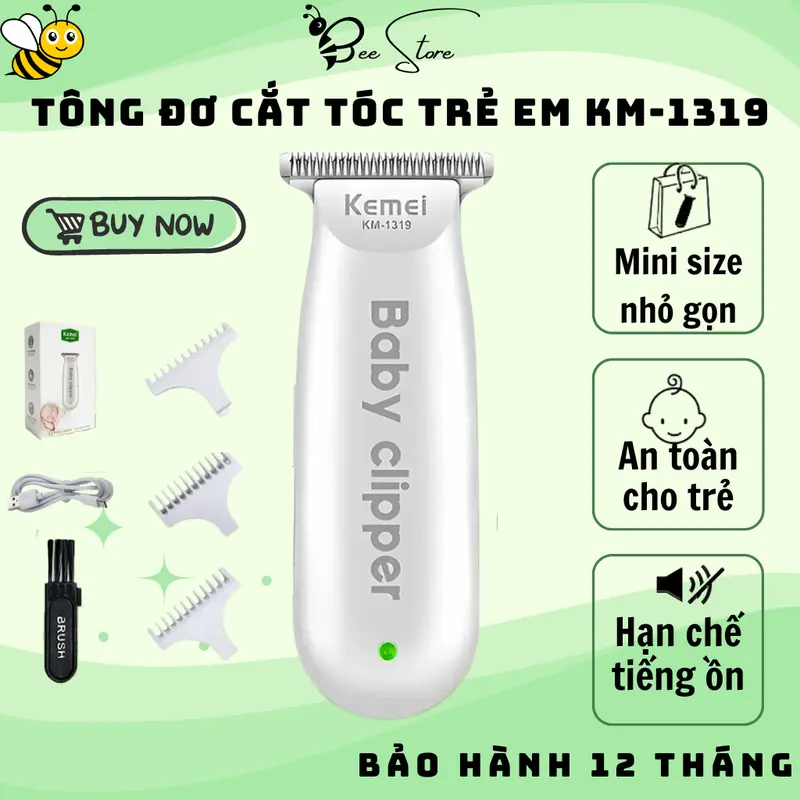 [ BH 12 THÁNG] TÔNG ĐƠ CẮT TÓC TRẺ EM, TÔNG ĐƠ, TĂNG ĐƠ CHO TRẺ SƠ SINH Cho Bé Voi toner cắt tóc  cho bé tong  doc tông  đơ không tiếng 0