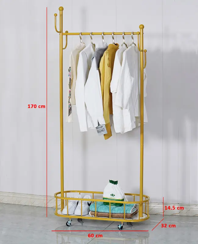 Giá treo quần áo thông minh có bánh xe để phòng ngủ phòng khách 4