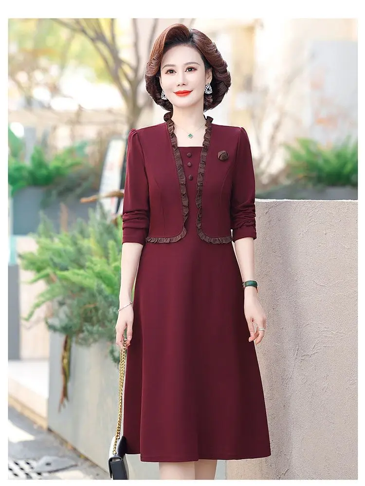 Đầm Trung niên Đầm Quý Bà Tặng mẹ vô cùng sang trọng và thoải mái Sang trọng Nữ Women Váy
