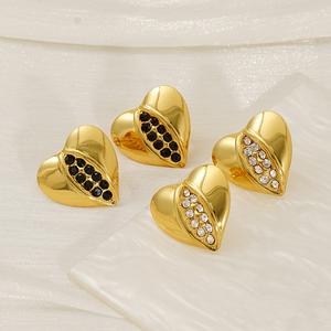 Anting-anting Mewah, Reka Bentuk Khas, Mampu Milik, Diperbuat daripada Keluli Tahan Karat, Anting-anting Berbentuk Hati Berkilat, Barang Kemas Wanita Earrings Jewelry