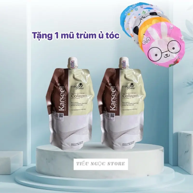 Combo 2 Túi Kem Ủ Hấp Tóc Kareell Maca Collagen Giúp Phục Hồi Hư Tổn Khô Xơ Gãy Rụng Tóc