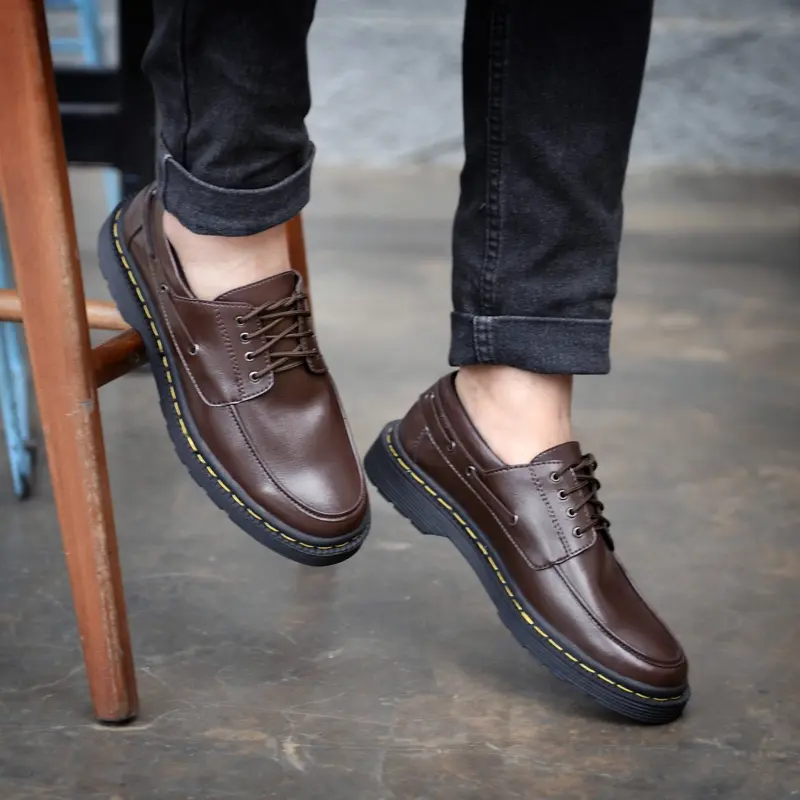 RIONZ x PERSIE SERIES - Sepatu Formal Pria Casual Kantoran Nikahan Kulit Syntetis Asli Original Pantofel Pria Resmi Formal Hitam Coklat Gaya Trendy Kasual Kantor Kuliah Pesta Kondangan Gereja Kerja PNS Guru Kekinian Terlaris Terbaru Murah Shoes Black 1