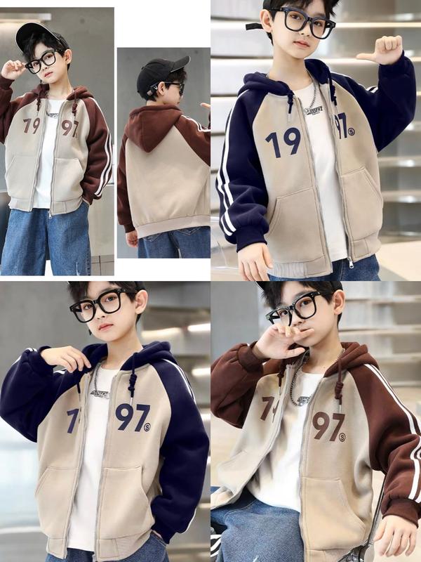 Áo Khoác Bé Trai [ Freeship ] - Áo Khoác Nỉ Cho Bé Nón 2 Lớp In 1997 TAHO Tuổi Từ 5-14.