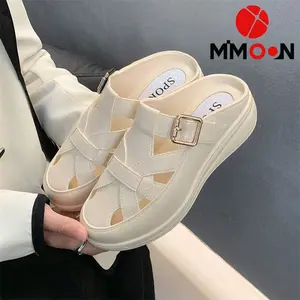 MiMOOON Sandal Wanita Sendal Selop Mule Wanita Bahan Karet Jelly PCU Elastis Fashion Kekinian Antislip Empuk dan Ringan Jelly Shoes