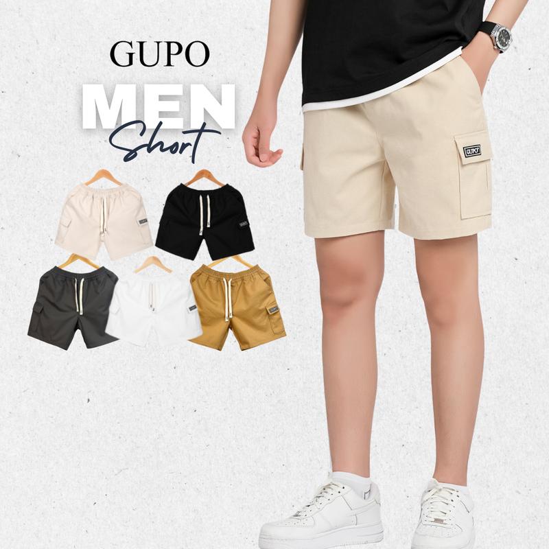 Quần Short Kaki Túi Hộp Nam Nữ GUPO Quần Đùi Unisex Trẻ Trung Năng Động Menswear Quần Lửng Có Túi