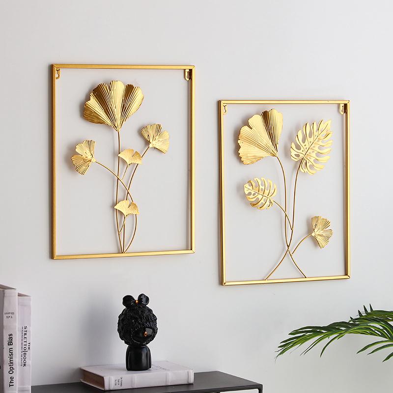 (BARU TERMURAH) HIASAN DINDING AESTHETIC MOTIF DAUN BAHAN METAL/IRON Bisa COD Besi 1