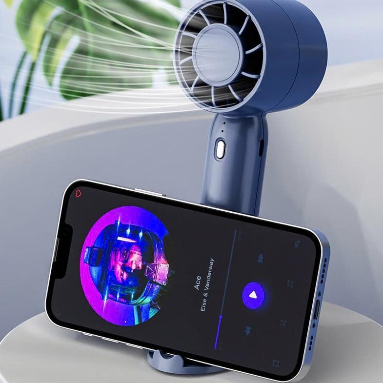 【miễn phí vận chuyển】Quạt sạc USB cầm tay tuabin quạt mini không cánh quạt học sinh di động 4
