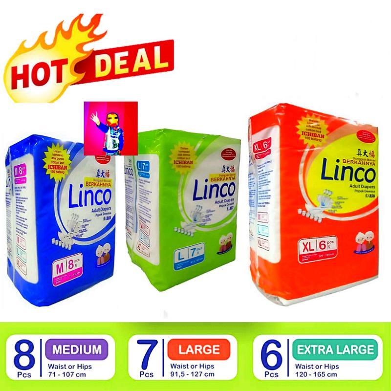 Linco Popok Dewasa Diapers for Adult Size M L XL Incontinence 0