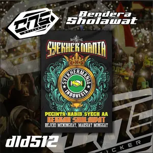 Bendera Majelis Sholawat SYEKHER MANIA HABIB SYECH AA Printing Bisa Request High Quality