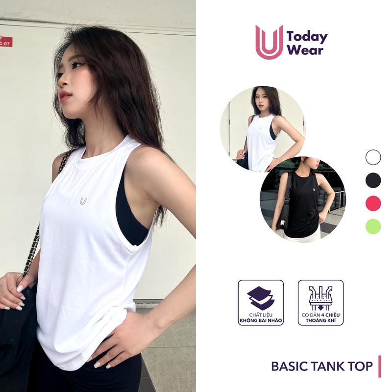 Basic Tank Top - Áo thể thao ba lỗ nữ Today U Wear khoác ngoài tập gym dáng rộng mặc thoải mái Sport