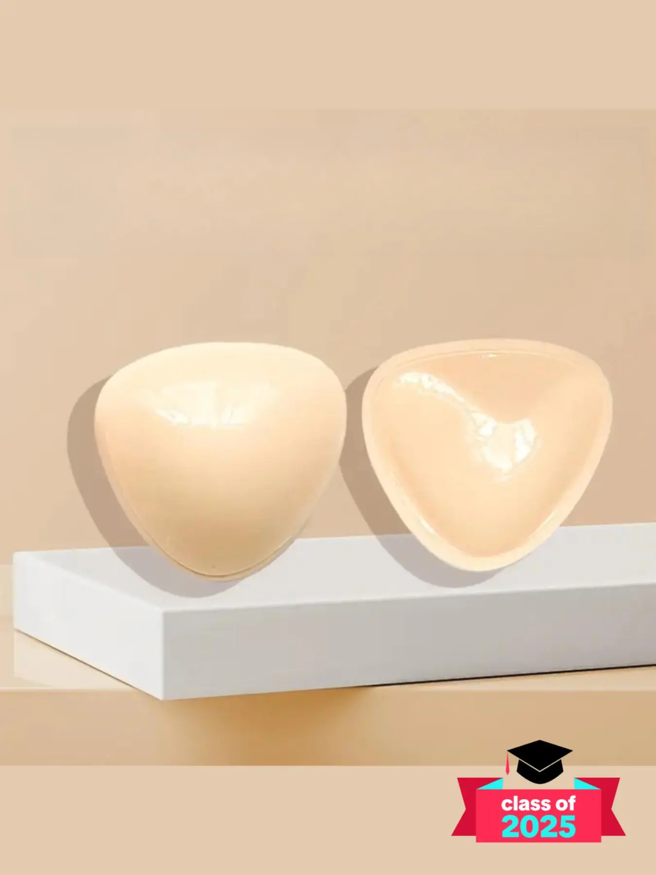 Reusable Invisible Chest Pad, Elegant Soft Comfortable Silicone Bras Pad, Women's Lingerie Accessories for Daily Wear, Sticky Bra, Beige