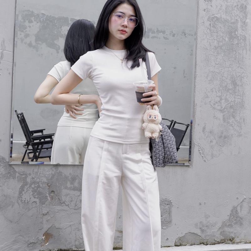 Nio LT Quần Ống suông trắng dài Esli Nio LT Nữ LT123 1