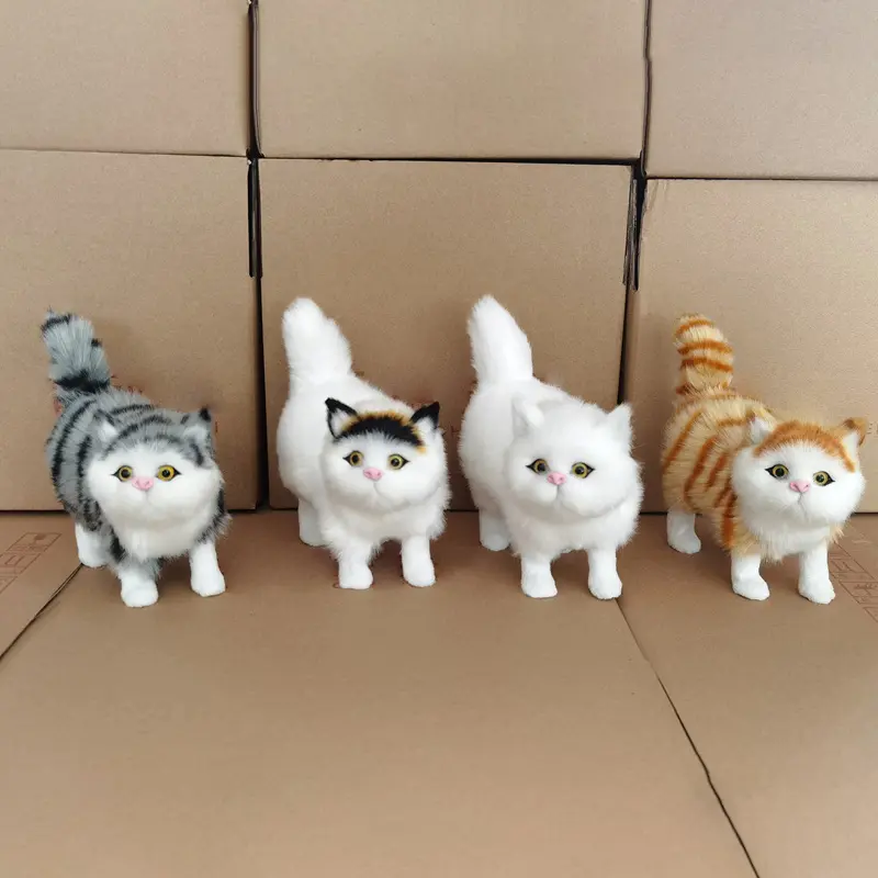 Đồ Chơi Nhồi Bông Mô Phỏng Mèo, Mô Hình Mèo Con Nhồi Bông Mềm Mại, Mèo Giả, Động Vật Như Thật, Dễ Thương, Thích Hợp Cho Trẻ Em Và Bé Gái, Quà Tặng Sinh Nhật Và Ngày Lễ Tình Nhân Toy Voi