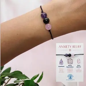 Gelang Afirmasi Healing Stone "Anxiety Relief" | Kode : GL-58