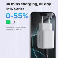 Gambar UGREEN Charger 30W GaN Dual USB Port USB A dan Type C Fast Charging - 65017 dari GGSTORESBY Kota Surabaya 4 Tokopedia